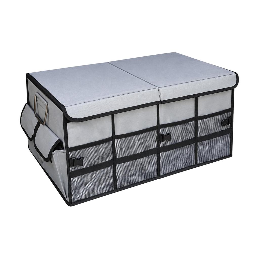 Automotive Trunk Storage Organizer Structured 66L with Mesh Compartments