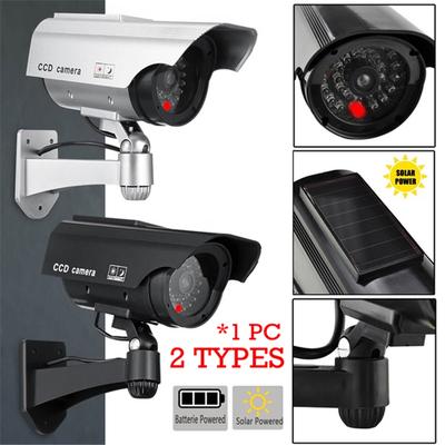 Cámara de vigilancia de seguridad CCTV simulada falsa de energía Solar LED para exteriores
