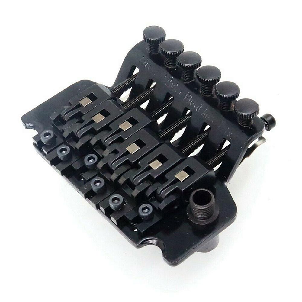 Puente de Tremolo para Guitarra Eléctrica Floyd Rose Sistema de Doble Bloqueo Mano Izquierda Negro Plata