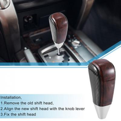 Gear Shift Knob Stick Shifter for Toyota Land Cruiser 2016- Black Brown