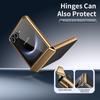 Cross-border Compatible Samsung Z Flip7 Electroplated Diamond Leather Phone Case with Foldable Full Coverage Hinge.