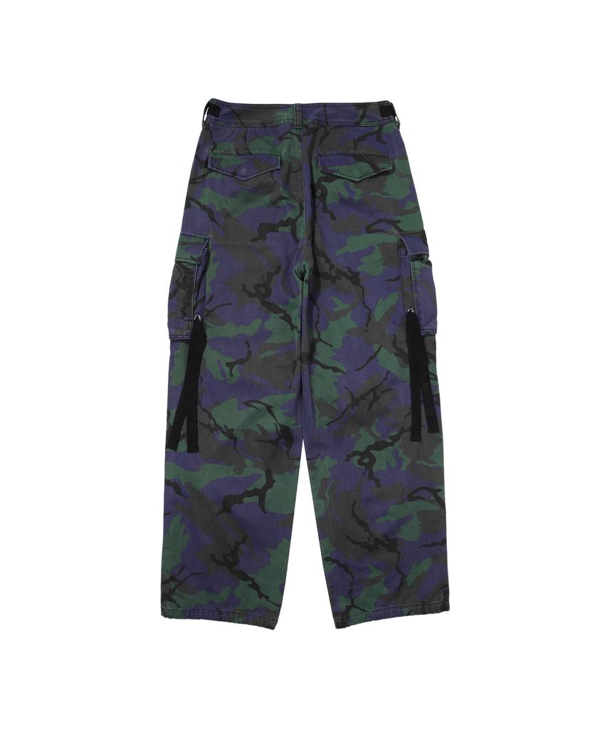 Syupeodeulai Camo Weite Fallschirmhose Lila