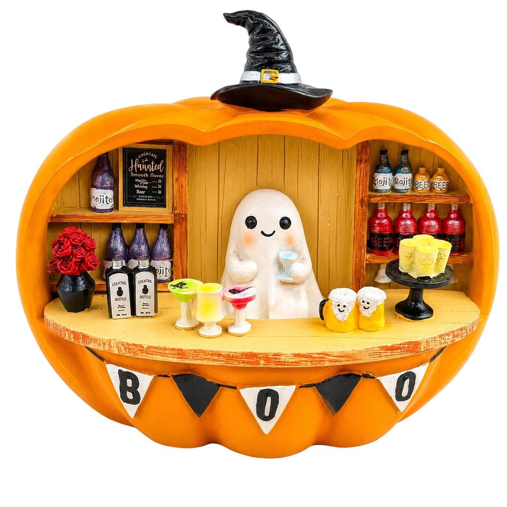 Halloween Resin Figurine for Bar Shelf Tabletop Decor Gothic Home Decoration