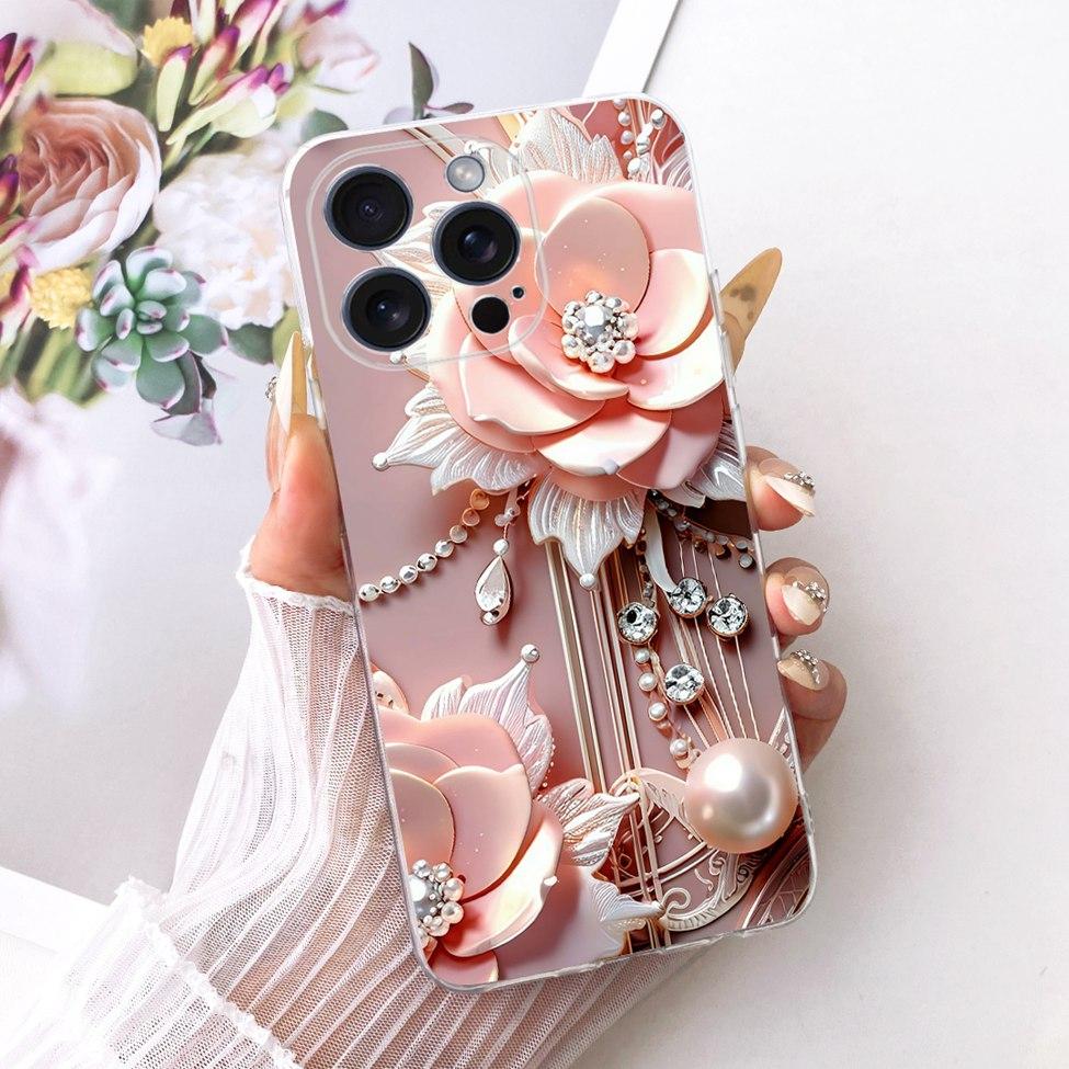 Casing For iPhone 15 Pro Max Cover Fashion Cartoon Cute Funny Painted Silicone Case A2849 A3105 A3106 A3108