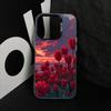 Super Beautiful Tulip Phone Case For iPhone 17,16,15,14,13,12,11 Plus,Pro Max,XS,Colored Silver Plated Inside Cover