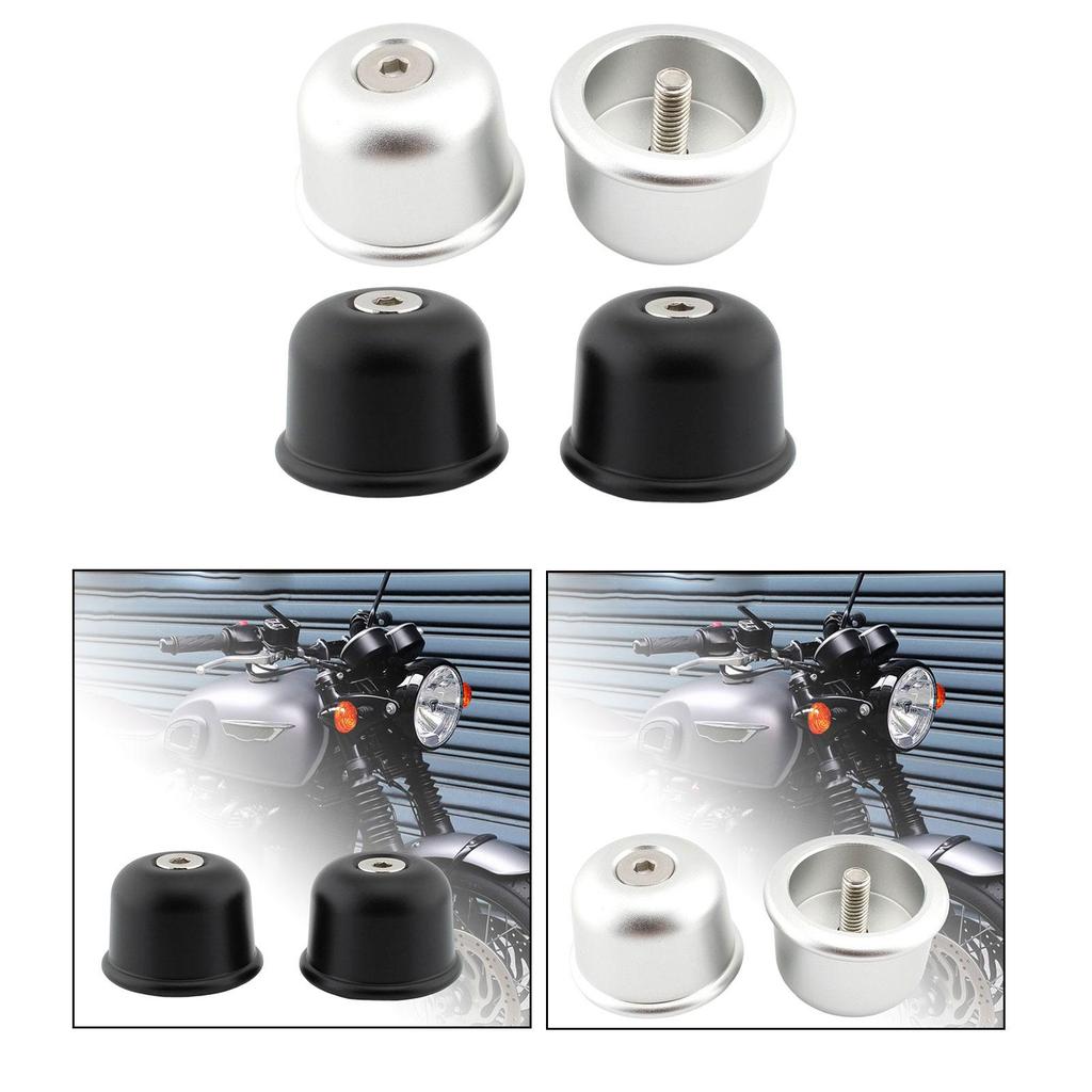 2x Aluminum Alloy Handle Bar Caps Handlebar End Plugs for Triumph Street Triple R RS 2016-2025 Spare Parts Direct Replaces