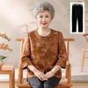 New Grandma Style: Chinese Spring/Summer Three-Quarter Sleeve Shirt for Middle-Aged & Elderly Women