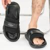Men Slippers Wide Palm Outdoor Summer Black Flats Beach Shoes for Students Plus Size