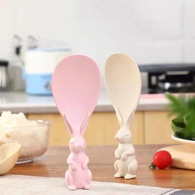 Creative Vertical Rabbit Shape Large Wheat Straw Rice Spoon Non-Stick