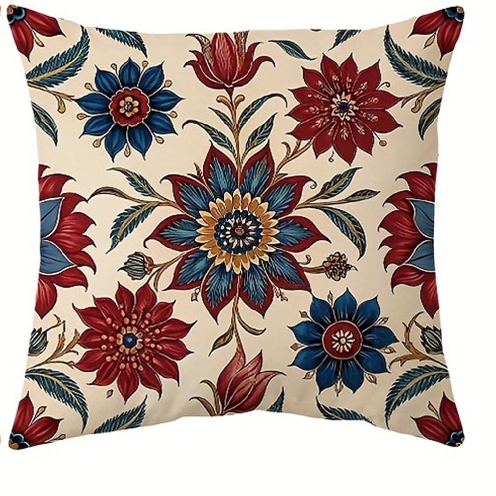 

Винтажные наволочки с цветочным узором пейсли, чехол для диванной подушки для гостиной, мягкий и удобный, украшение для спальни 16x16Inch
