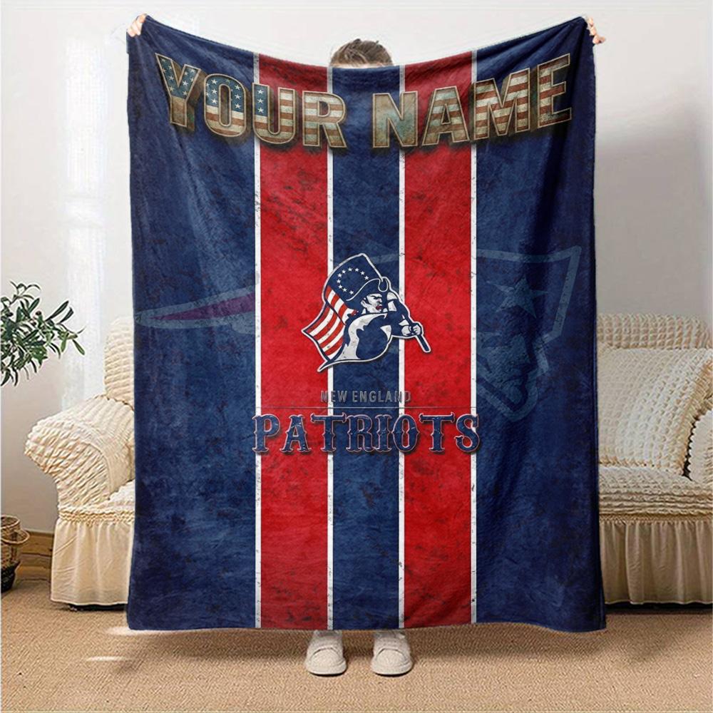 Name Individuell New England Patriots Druck Flanelldecke Hohe Qualität Warm Bequem Decke für Alle Jahreszeiten Perfekt für Geschenke Heimdekoration