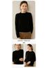 Women's Cashmere Round Neck Sweater - Solid Color Pullover for Autumn/Winter
