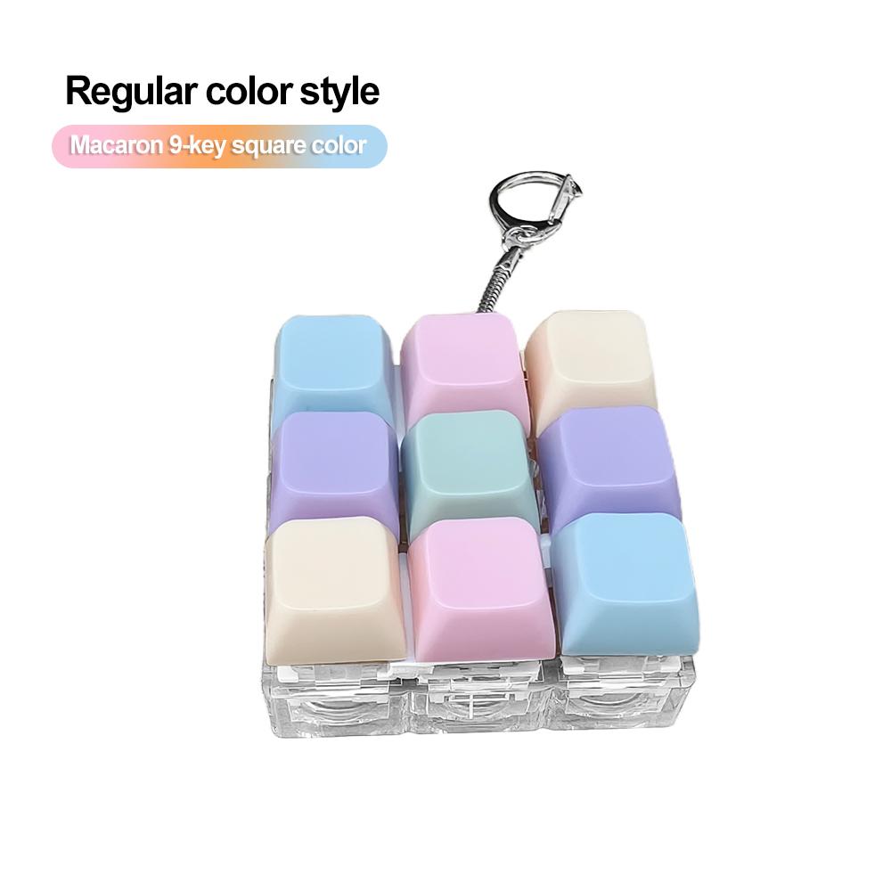 LED Decompressie 4/9 Toetsenbord Toets Speelgoed Voor Volwassenen Antistress Speelgoed Anti Stress Vinger Toetsenbord Spellen Sleutelhanger Kantoor Accessoire
