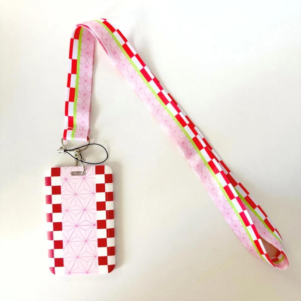 Lanyards Keychain Animated Cartoon Badge Holder ID Credit Card Pass Hang Rope Lanyard For Keys Anime Accessories Gifts