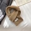 Solid color scarf women's winter versatile knitted warm and cold-proof couple student scarf tide