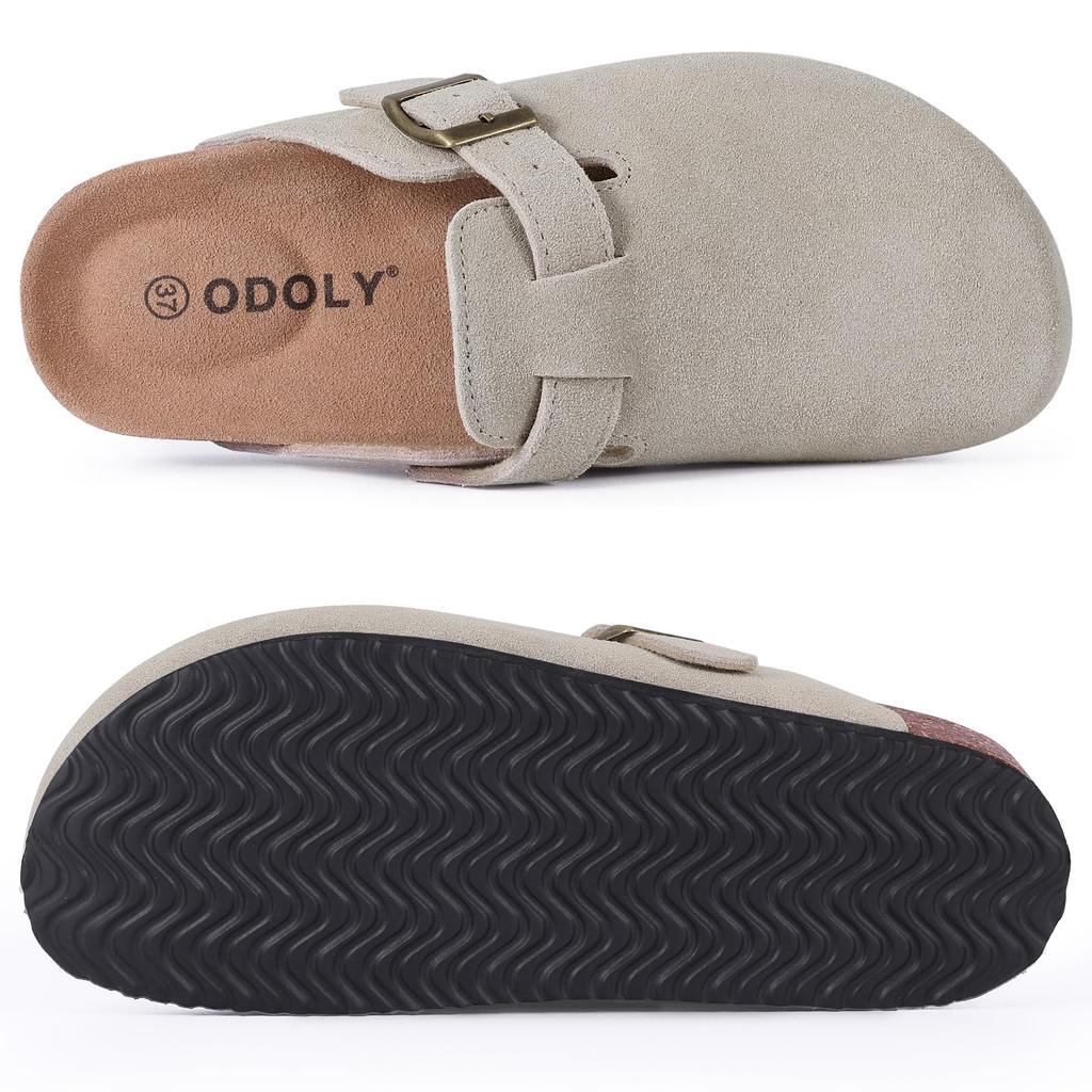 Fashion Comwarm Fashion Suede Flat Mules With Arch Support Classic Men Potato Shoes Outdoor Beach Slides Summer Women Cork Clogs Sandals