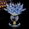 Hoom Decor Crystal Lotus Candle Holder 8 Colors Lotus Figurines Candle Stand  Party