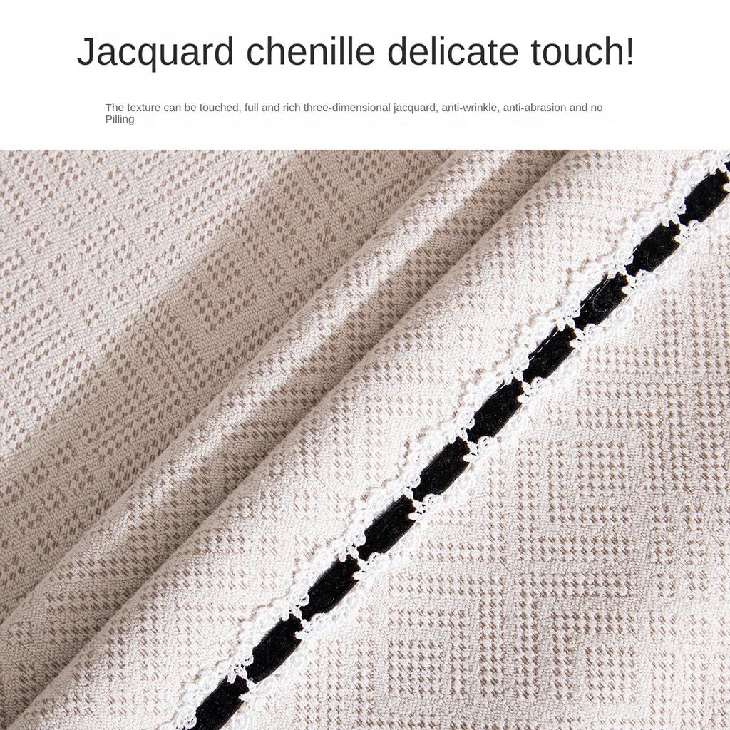 Sofa Cushion Non-Slip Simple Modern Light Luxury Style Leather Cushion for Four Seasons Thickened Fleece-lined Sofa Cover