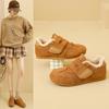 Mao Mao Shoes Velcro Velvet German Training Shoes 22 Winter New Retro Warm Comfortable Flat Casual Cotton Shoes