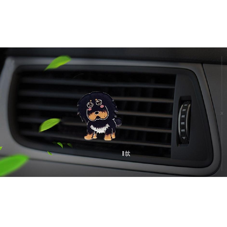 Bonito cão estilo acrílico purificador de ar condicionado saída de ventilação decoração perfume clipe fragrância interior do carro cheiro