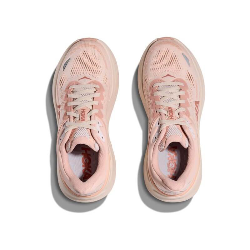 HOKA ONE ONE Bondi 9 Rose Latte Rose Cream Women's Sneakers 1162012-RLTT