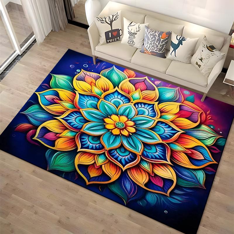 15 Size 3D Mandala Area Carpet Rug for Living Room Bedroom Home Sofa Doormat Decoration,kids Non-slip Floor Mat Gift
