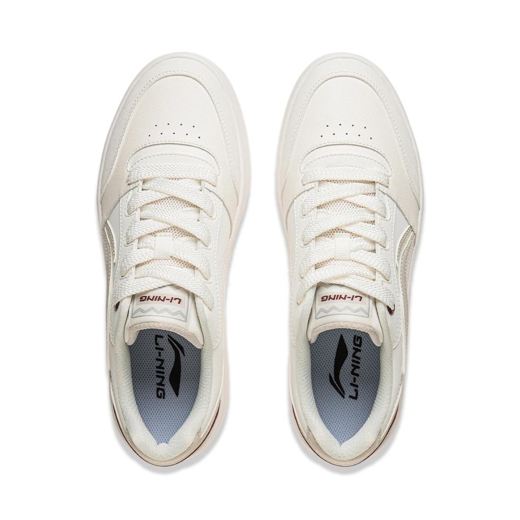New LiNing Yuanbao V3 Anti Slip Wear Resistant Low Top Skateboard Shoes Men's White Beige AGCV107-2