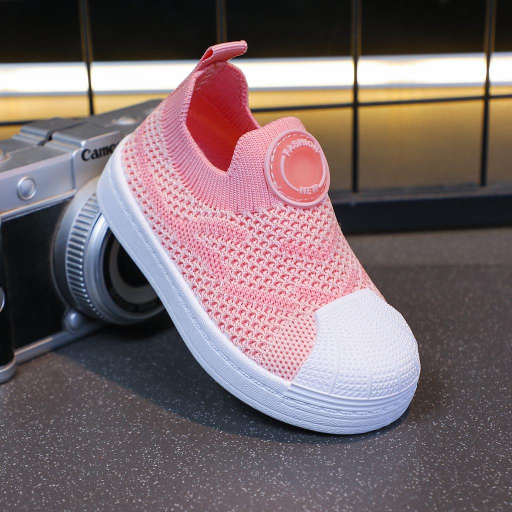 Children's Sports Shoes Breathable Fly-woven Mesh Shoes 2025 Spring and Autumn New Boys Mesh Board Shoes Soft-soled Girls Casual Shoes