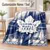 Фланелевое одеяло с индивидуальным текстом, принт Toronto Maple Leafs, теплое и уютное одеяло, домашний диван, постельное белье