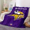Minnesota Vikings Logo Aufdruck Flanelldecke Hohe Qualität Warm Bequem Decke für Alle Jahreszeiten Perfekt für Geschenke Heimdekoration