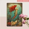 Vintage Mermaid Tin Sign Wall Art 8x12 Inch Retro Cafe Home Decor Metal Plaque