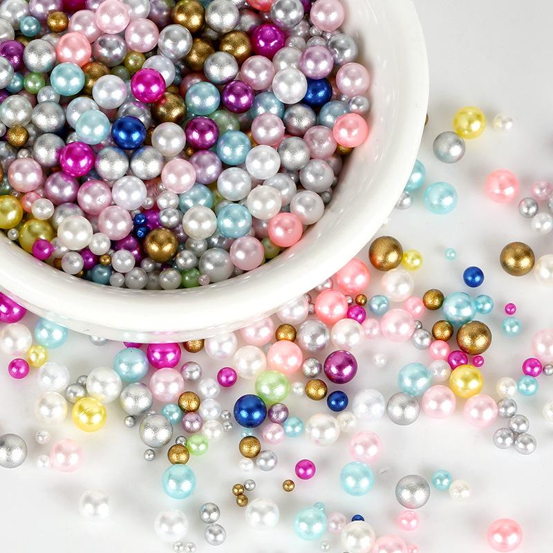 Pearl Nail Art Highlight Pearl 1.5Mm-4Mm Round Pearl Mixed Japanese Matte Gold Matte Silver Jewelry