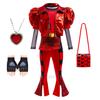 The Rise of Red Costume D-Descendants 4 Halloween Dress Up Cosplay Girls Leather Suit Birthday Party Halloween Costume