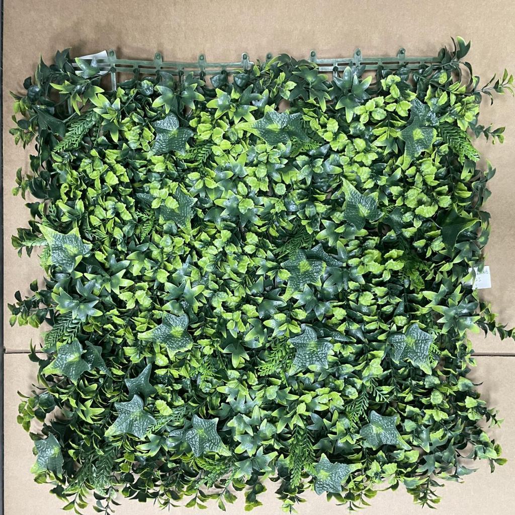 50×50cm Artificial Green Plant Wall - Plastic Vertical Garden, Fake Flower Wall, Synthetic Turf Background