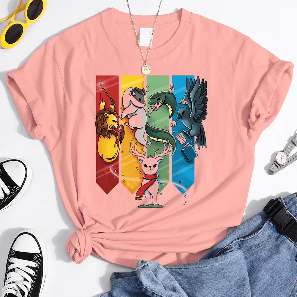 Magické zvíře Dámské T Oblečení Trička Krátký rukáv Móda Dámská Grafická trička Potisk Bradavic Léto Ležérní Trička Oblečení