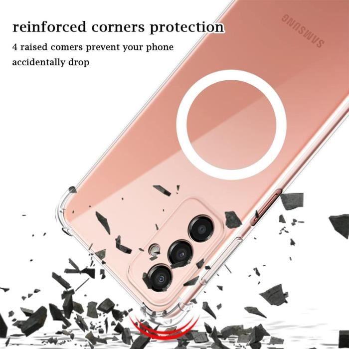 Coque de protection - Samsung - Galaxy M23 5G - Transparent - Antichoc - Anneau métal