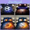 Stylish 3d Football Basketball Bedding Set Featuring Attractive Ball Game Print