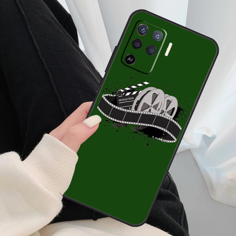 Film Movie Maker Clapperboard Take Case For Oppo A18 A38 A58 A78 A98 A80 A60 A40 A96 A76 A16 A94 A74 A54 A15 A17 A57 A77 A5 Pro
