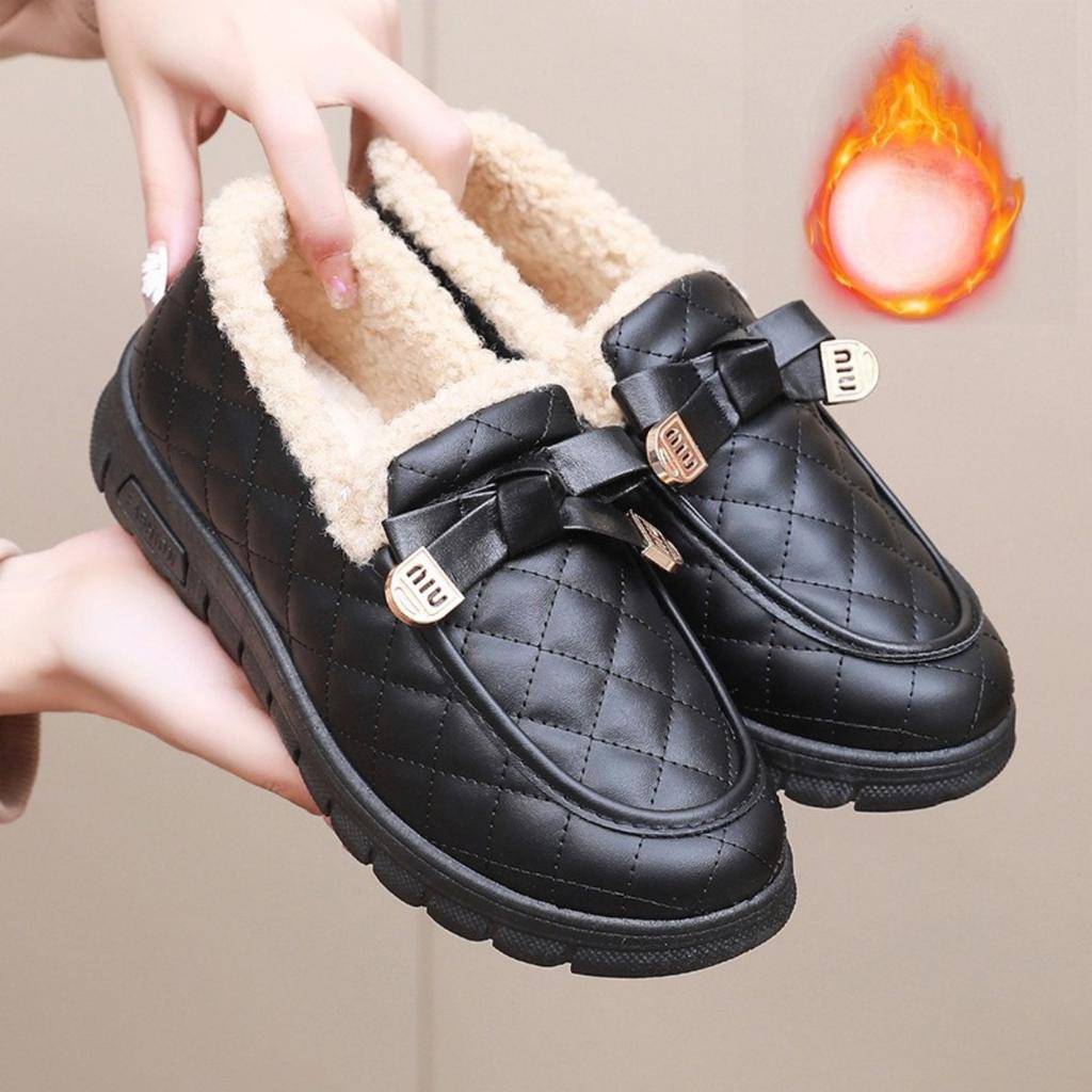 Winter New Thick Soled, Anti Cold and Waterproof Women's Cotton Shoes, Comfortable and Casual, with Thick Velvet and Warm Shoes for Children