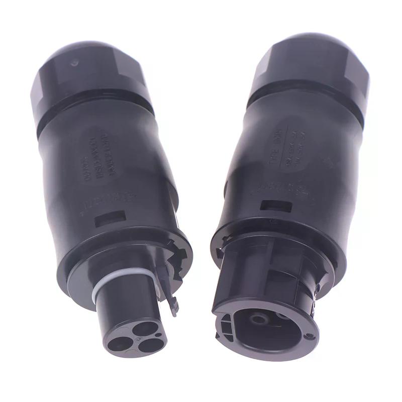 BC01 3Pin IP68 AC Male Female Connector For Hoymiles Deye Solar Micro Inverter PV Panel