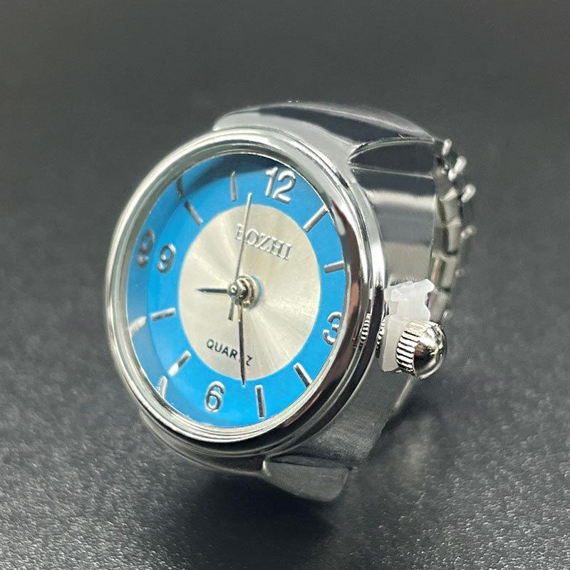 Punk Vintage Quarzuhr Ring Elastischer Dehnbarer Finger Schmuck Für Männer Frauen Tägliches Mode Accessoire