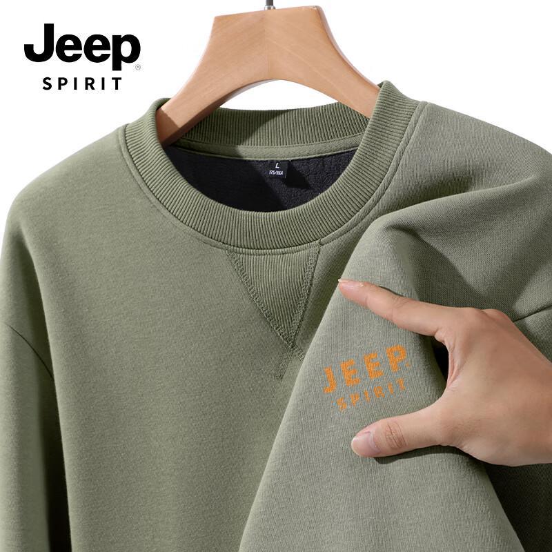 

JEEP SPIRIT Men s Fleece-Lined Pullover Sweatshirt L