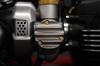 Motone MMU056 Bonneville T120 Throttle Body Cover Saxton/R/RS Bobber Aluminum Die Cast Rib Blast