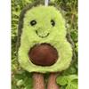 Un simpatico peluche avocado, adatto alla compagnia quotidiana di cani di piccola e media taglia