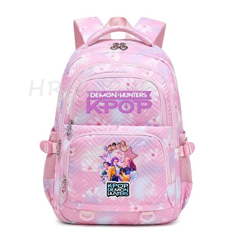 K-pop Backpack Teens Girls Capacity Schoolbag Flowers Printe Laptop School Backpack Travel Rucksack YK2 Mochila