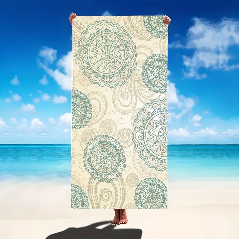 Vintage Paisley Floral Print Beach Towel Quick Dry Sand Resistant Towel Pool Yoga Boho Summer Beach Holiday Towel