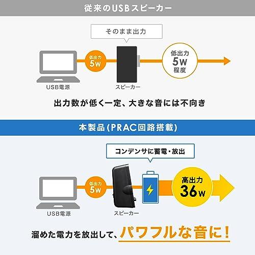 Sanwa Supply High-Power USB Powered Speaker MM-SPL19UBK