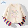 Baleno Girl's Striped Fake Two-Piece Long-Sleeve T-Shirt