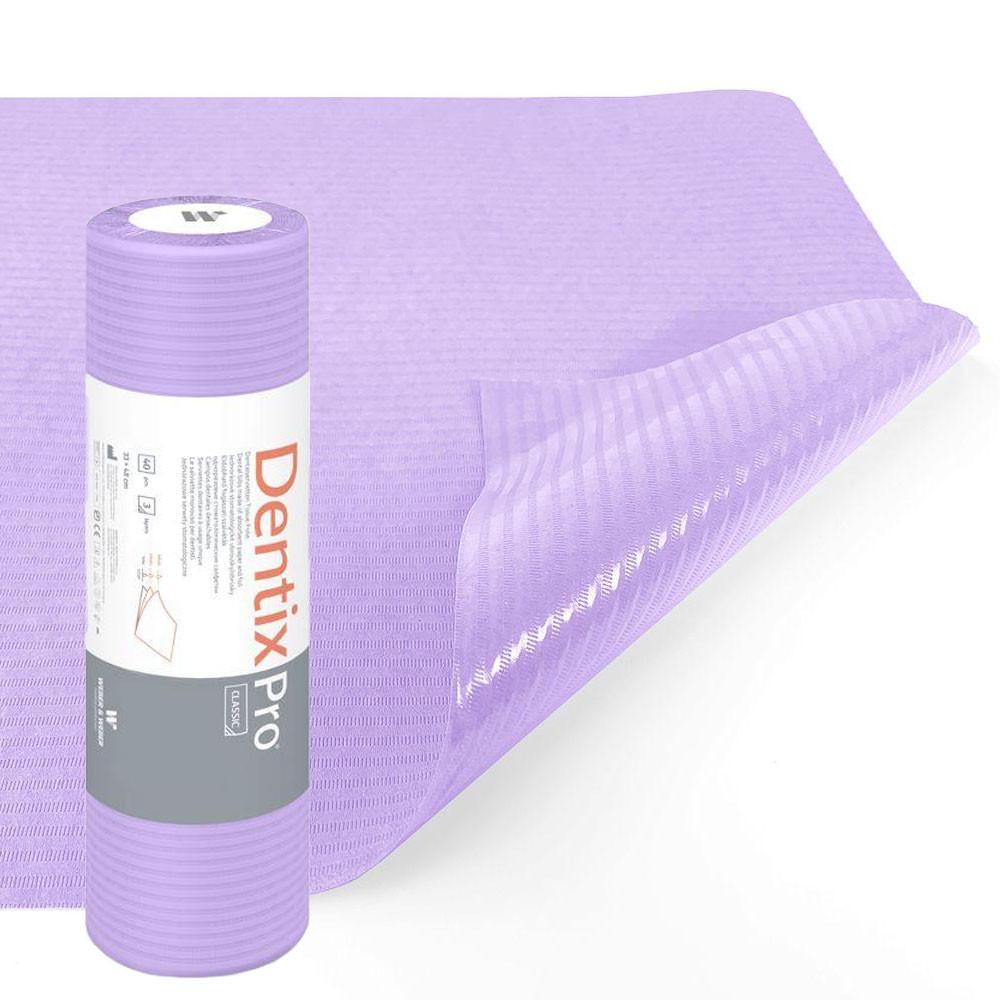 Dental Napkin On A Roll 33cm x 48cm Purple Foiled 54g Dentixpro 40pcs