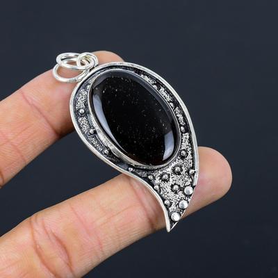 Friendship Day Sale Natural Black Onyx 925 Sterling Silver Handmade Wife Pendant